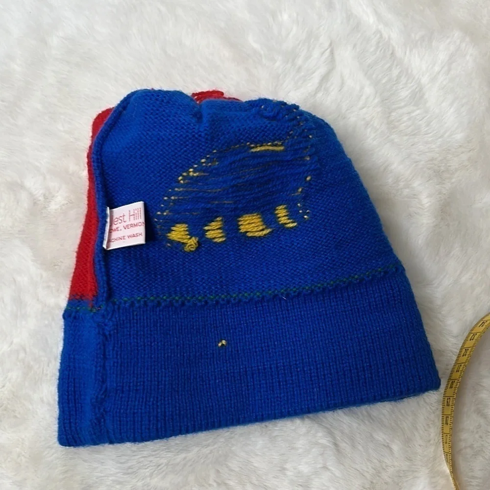 Vintage hat pom pom toboggan dinosaur